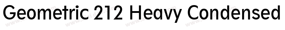 Geometric 212 Heavy Condensed BT字体转换